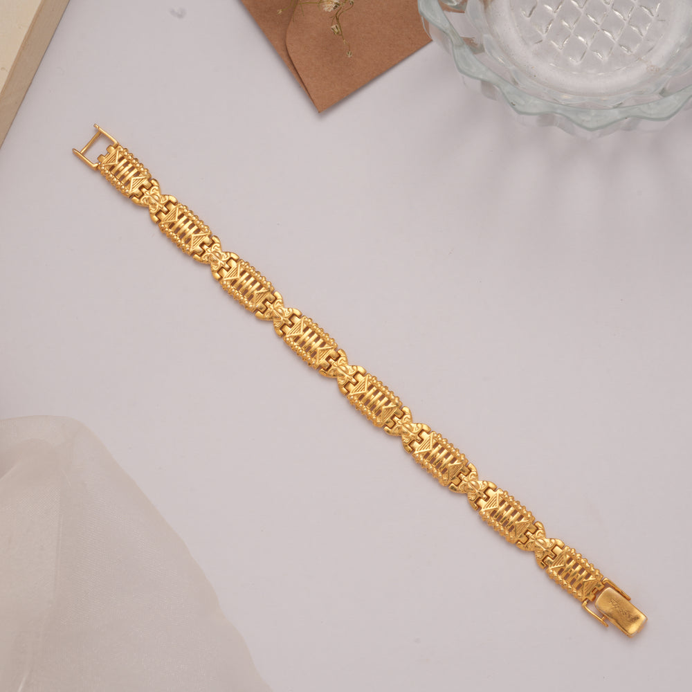Premium Ornate Design Golden Bracelet