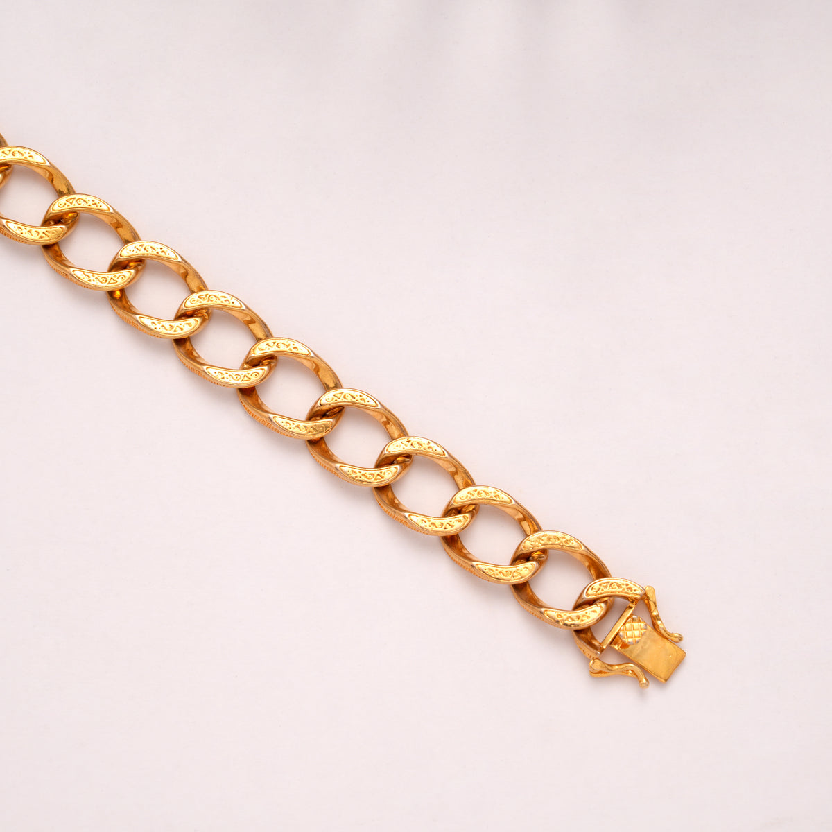 Classic Golden Textured Cuban Bracelet
