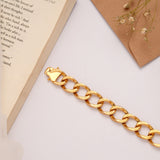 Classic Golden Textured Cuban Bracelet