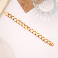 Classic Golden Textured Cuban Bracelet