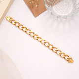 Classic Golden Textured Cuban Bracelet