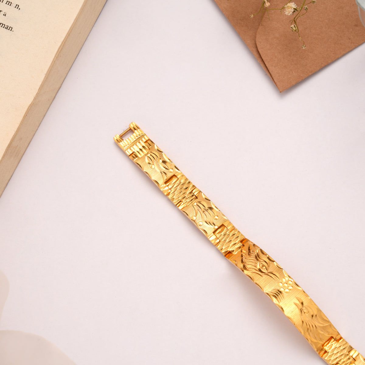 Modern Golden Traditional Men's Bracelet
