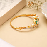 Designer Gemstone Floral Design Golden Bracelet