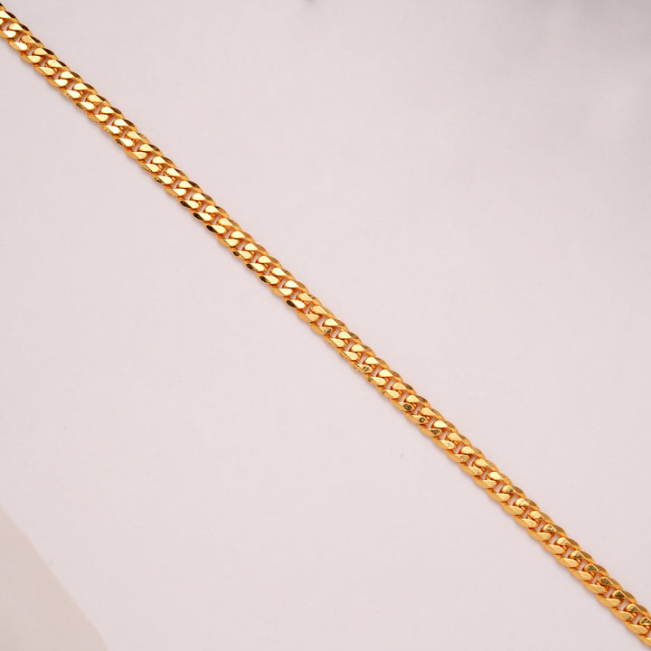 Heritage Unisex Golden Thin Curb Bracelet