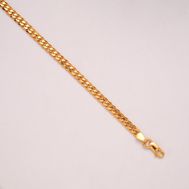 Heritage Unisex Golden Thin Curb Bracelet