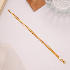 Heritage Thin Curb Golden Bracelet