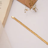 Classic Golden Slim Curb Bracelet