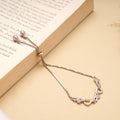 Heart with Infinity Stone Silver Bracelet