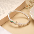 Cute Peacock with Enamel Silver Kappu