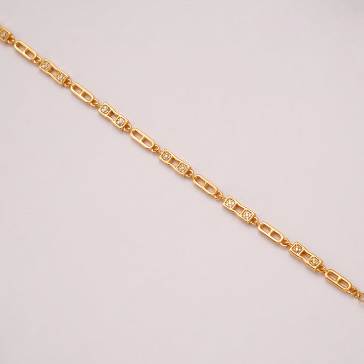 Heritage Golden Halo Pattern Stone Bracelet