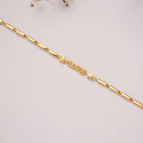Classic Minimalist Cylinder Love Golden Bracelet