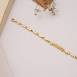 Classic Minimalist Cylinder Love Golden Bracelet