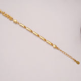 Classic Minimalist Cylinder Love Golden Bracelet