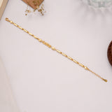 Classic Minimalist Cylinder Love Golden Bracelet