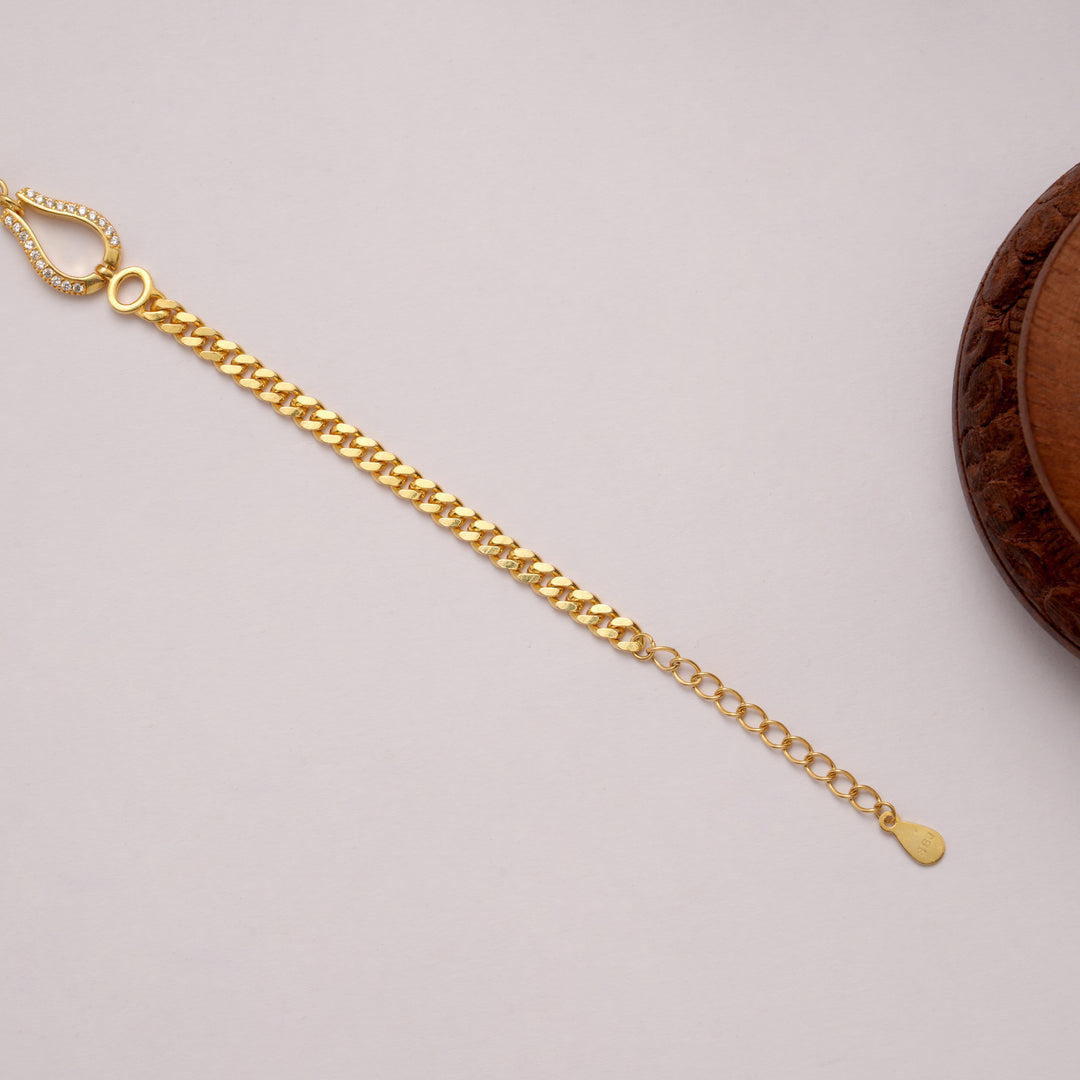 Stylish Multi Strand Horseshoe Golden Bracelet