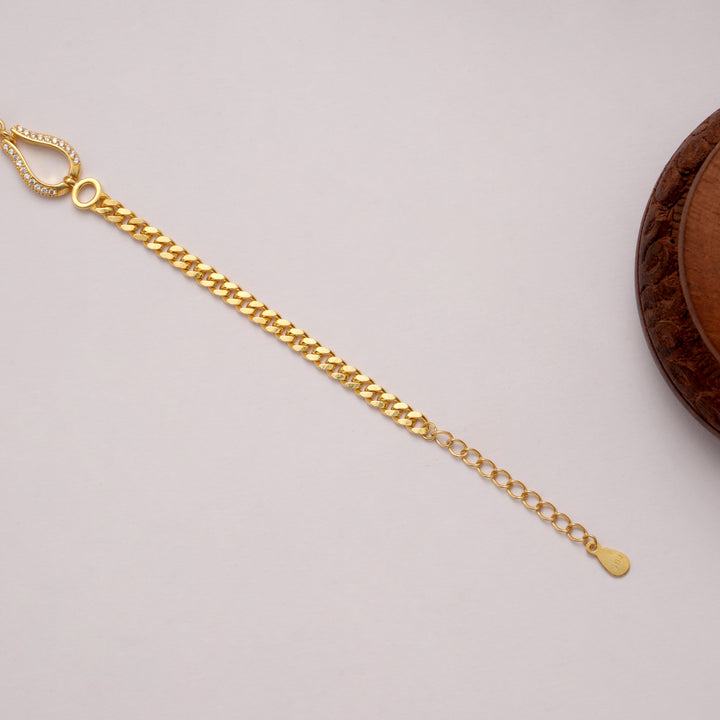 Stylish Multi Strand Horseshoe Golden Bracelet