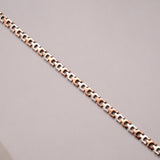 Fancy Dual Tone Silver Puzzle Bracelet