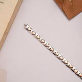 Modern Two Tone Bullet Link Golden Bracelet