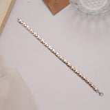 Modern Two Tone Bullet Link Golden Bracelet