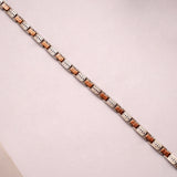 Minimalist Flexible Metallic Square Golden Bracelet
