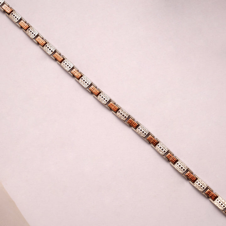 Minimalist Flexible Metallic Square Golden Bracelet