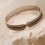 Midnight Bloom Silver Kada for Women