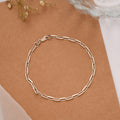 Classic Paper Link Silver Bracelet