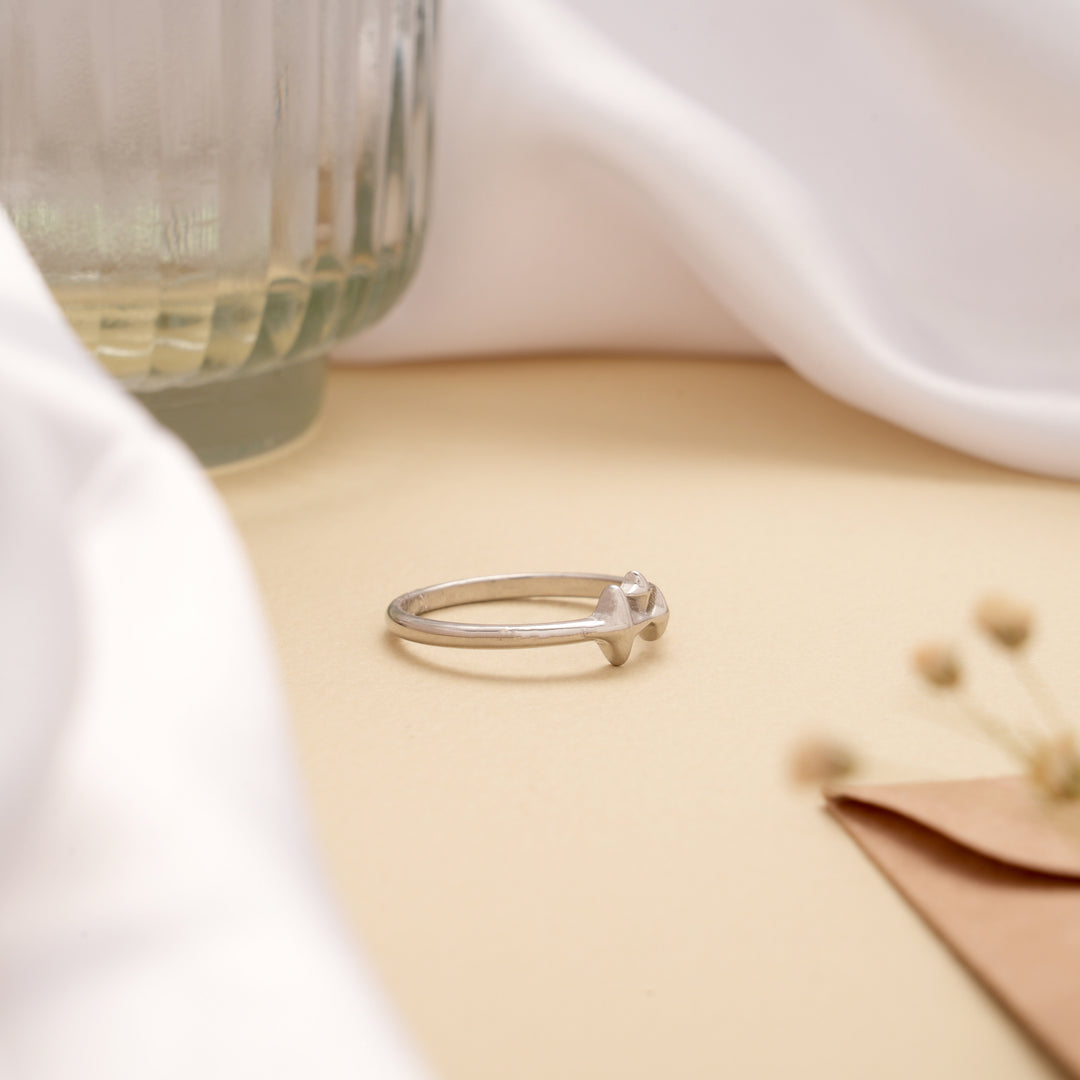 Stellar Triple Star Design Silver Ring
