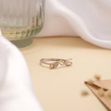 Love Letter White Stone Silver Ring