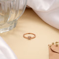 Minimal Heart Design Rose Golden Ring
