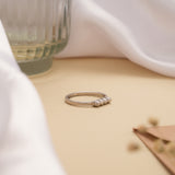 Regal Four Balls Design Silver Ring