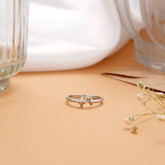 Minimalist Triple Star Silver Ring