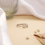 Infinity Bow Ribbon Design Silver Ring