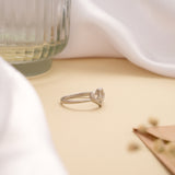 Mother and Child Heart Shape Silver Ring