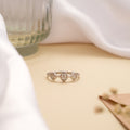 Marquise Shaped Leaf Design Silver Ring