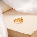 Unique Geometric Design Golden Ring