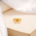 Unique Geometric Design Golden Ring