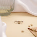 Tiny Charm Cloud Shape Silver Ring