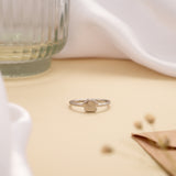 Tiny Charm Cloud Shape Silver Ring