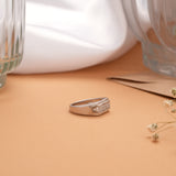 Silver Intricate Design Band Shape Ring