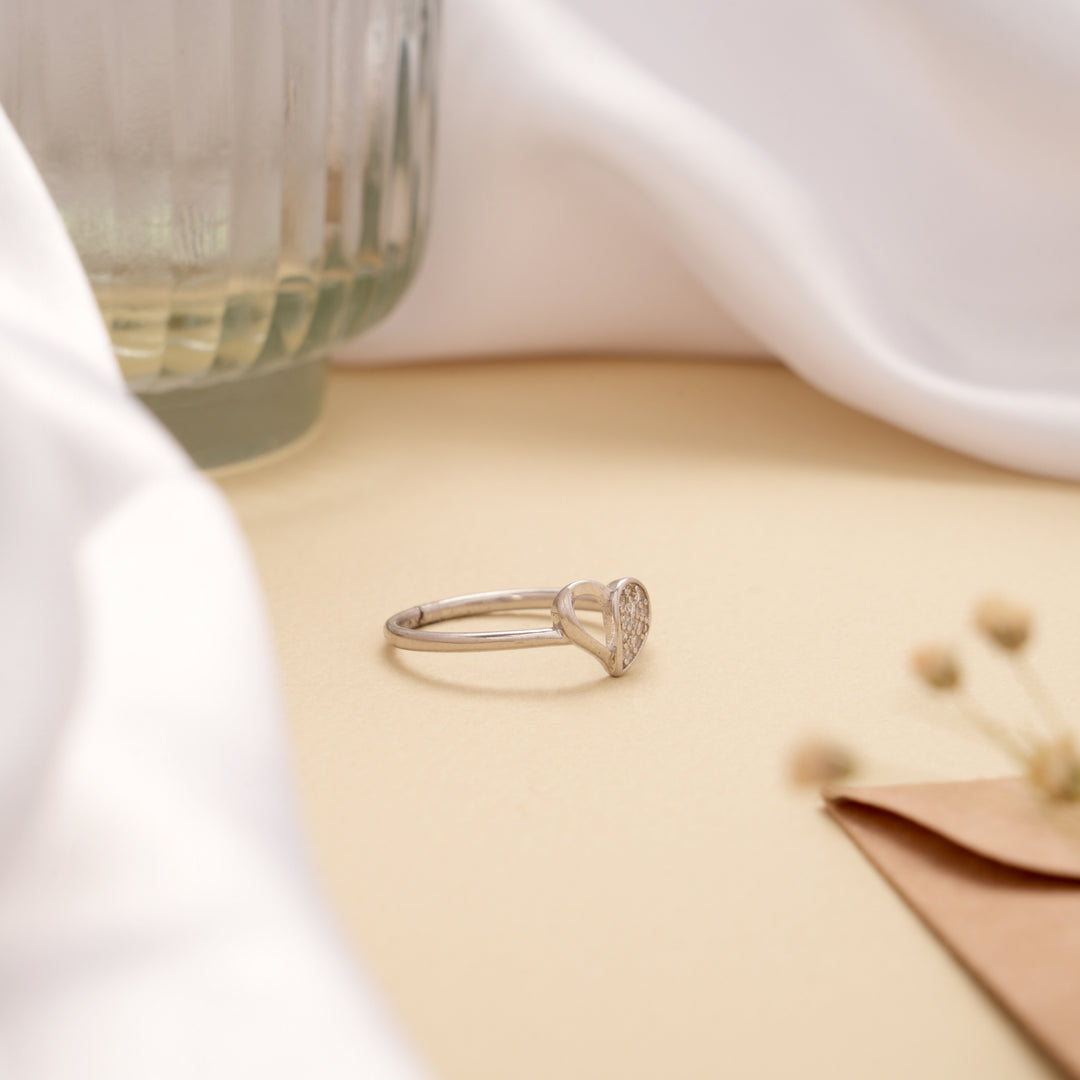 Pleasant Hollow Heart Silver Ring