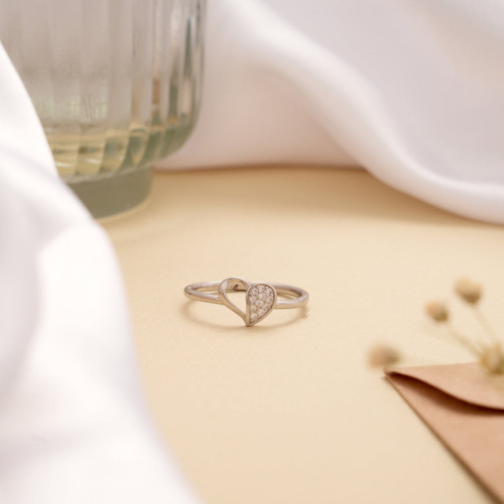 Pleasant Hollow Heart Silver Ring