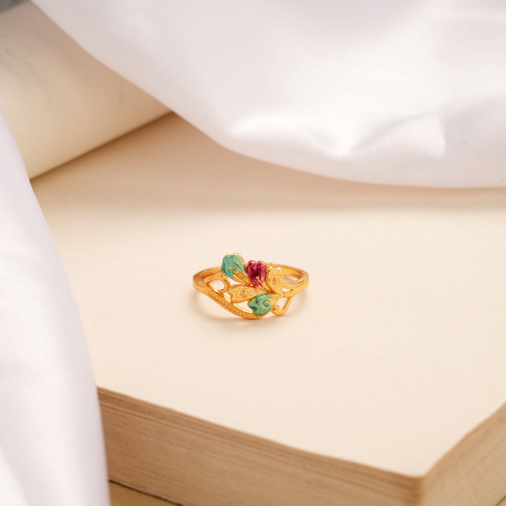Blossom Floral Design Golden Ring