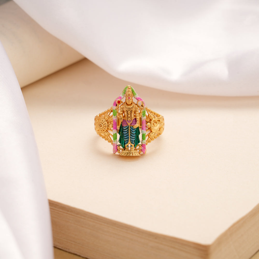 Divine Lord Thirupathi Balaji Golden Ring