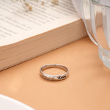 Lovely Love Enamel Silver Couples Ring