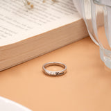 Lovely Love Enamel Silver Couples Ring