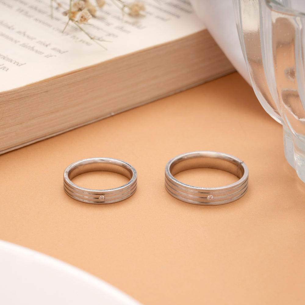 Luxury Layer Silver Couples Ring