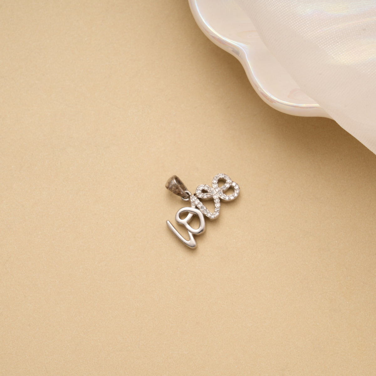 Happy Love Stone Silver Pendant