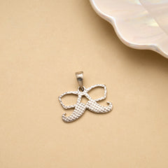 Funky and Mustache Glasses Silver Charm Pendant