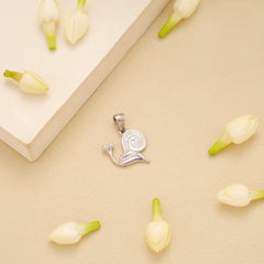 Tiny Snail Silver Pendant for Women